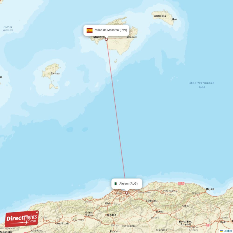 ALG - PMI route map