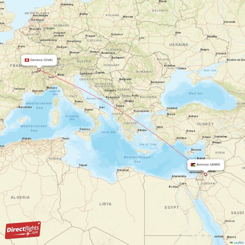 Direct flights from Amman to Geneva AMM to GVA non stop Directflights