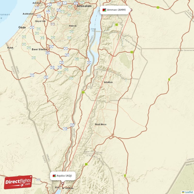 direct flights to aqaba