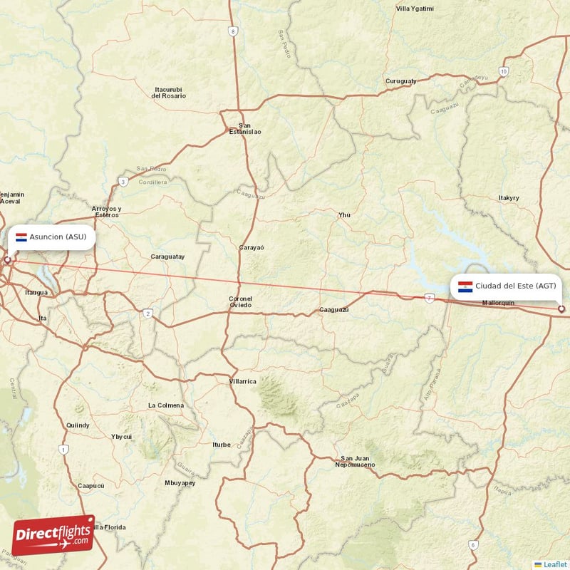 ASU - AGT route map