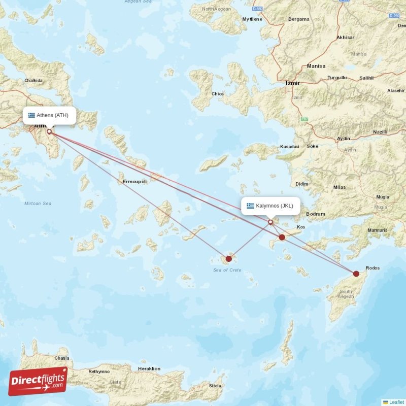 ATH - JKL route map