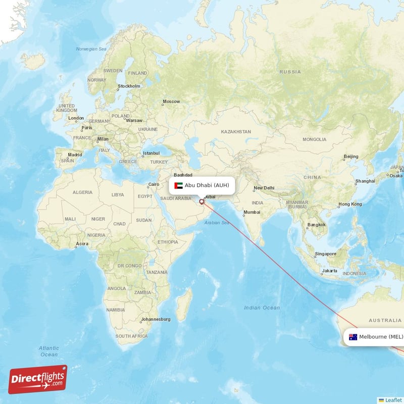 Direct Flights From Abu Dhabi To Melbourne Auh To Mel Non Stop 3806