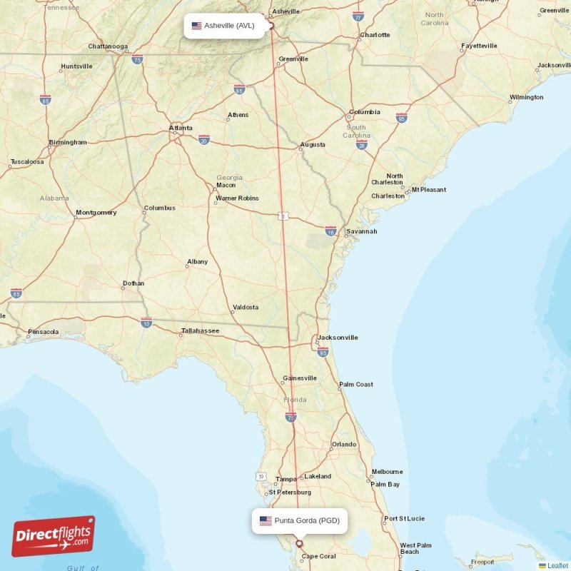 AVL - PGD route map