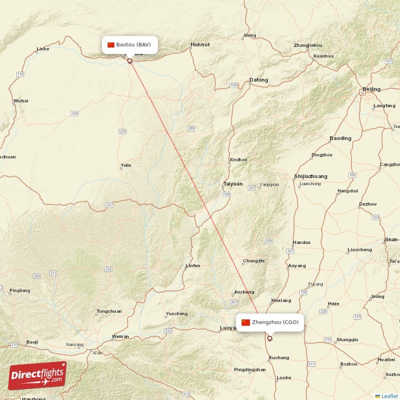BAV - CGO route map