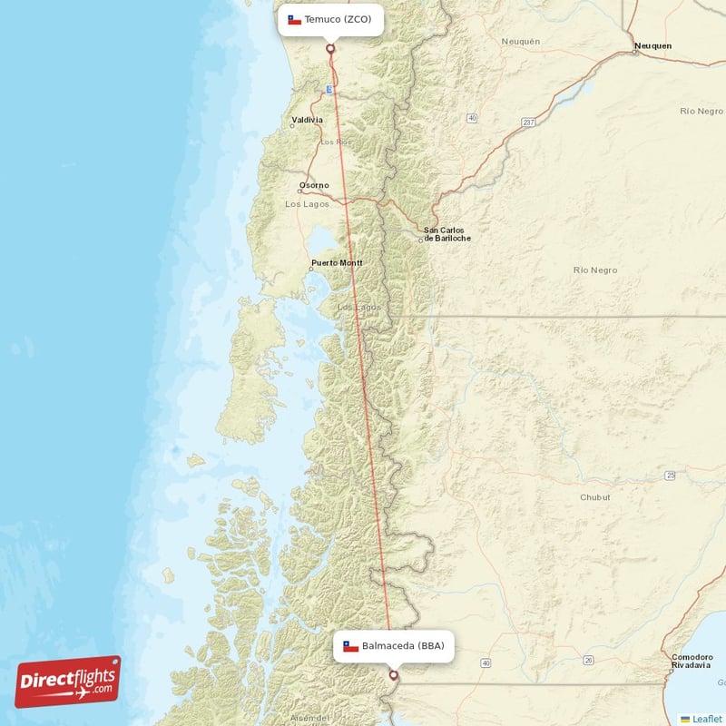 BBA - ZCO route map