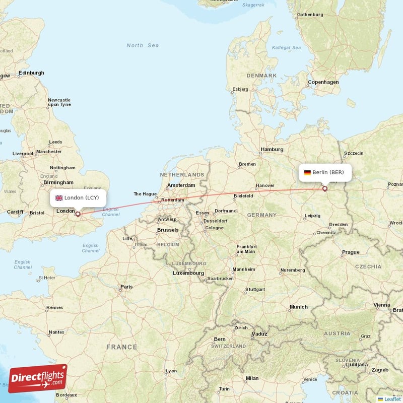 BER - LCY route map