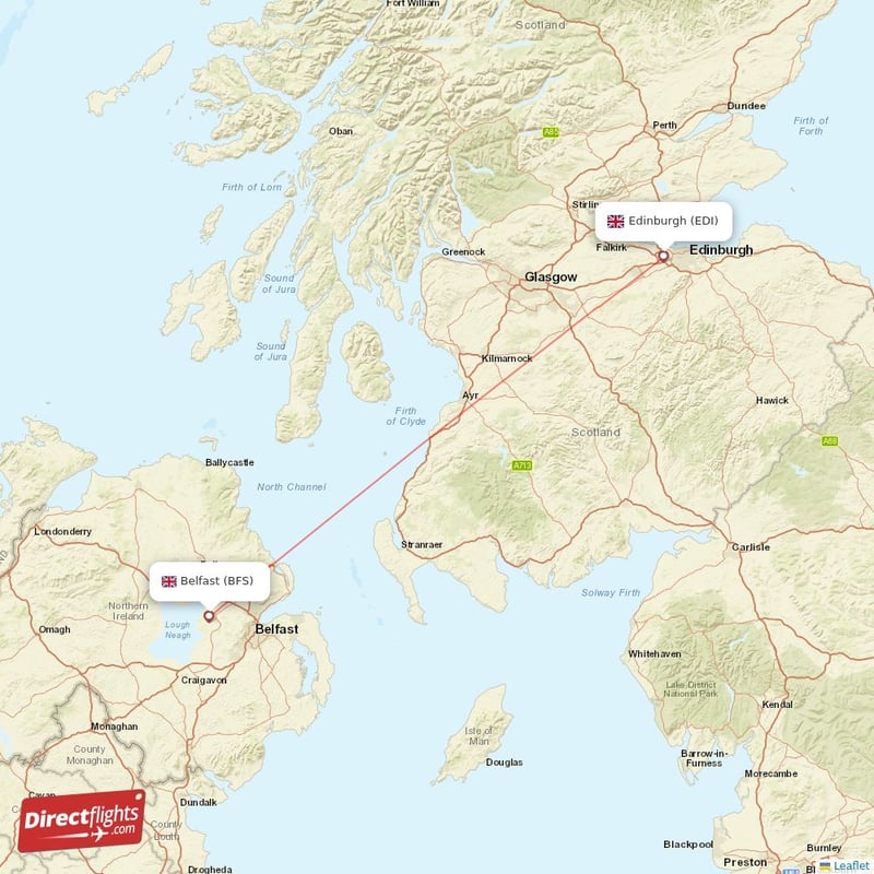 Direct flights from Belfast to Edinburgh, BFS to EDI non-stop ...