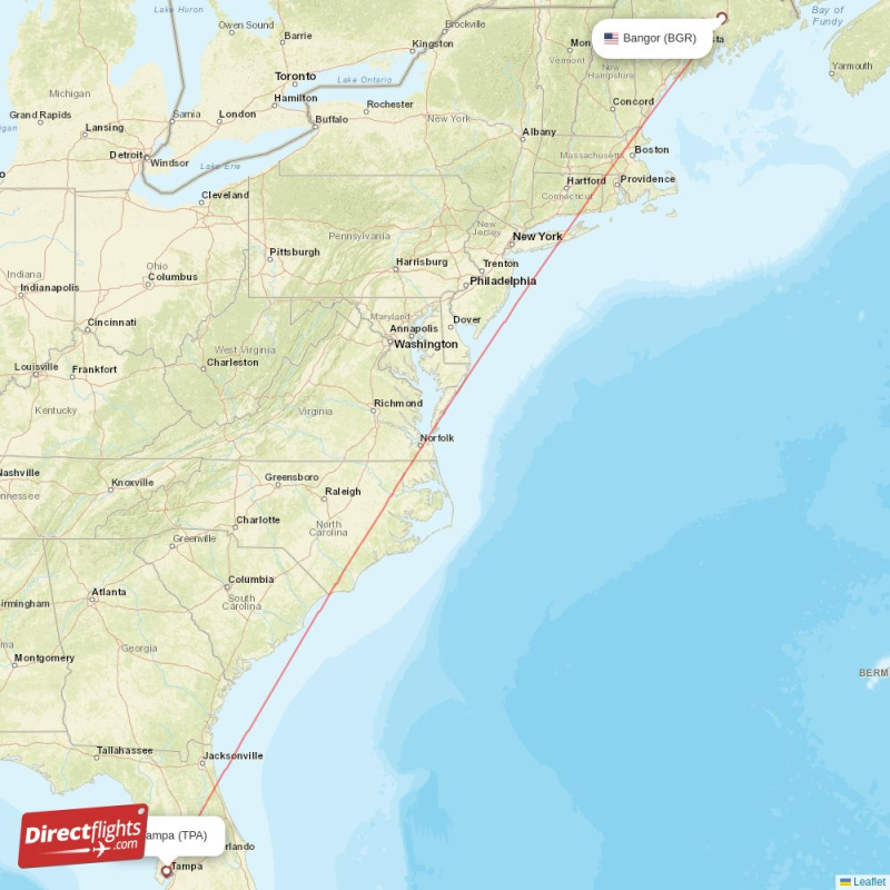 BGR - TPA route map