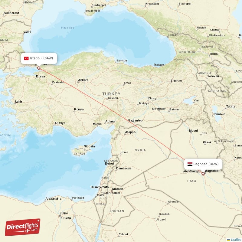 BGW - SAW route map