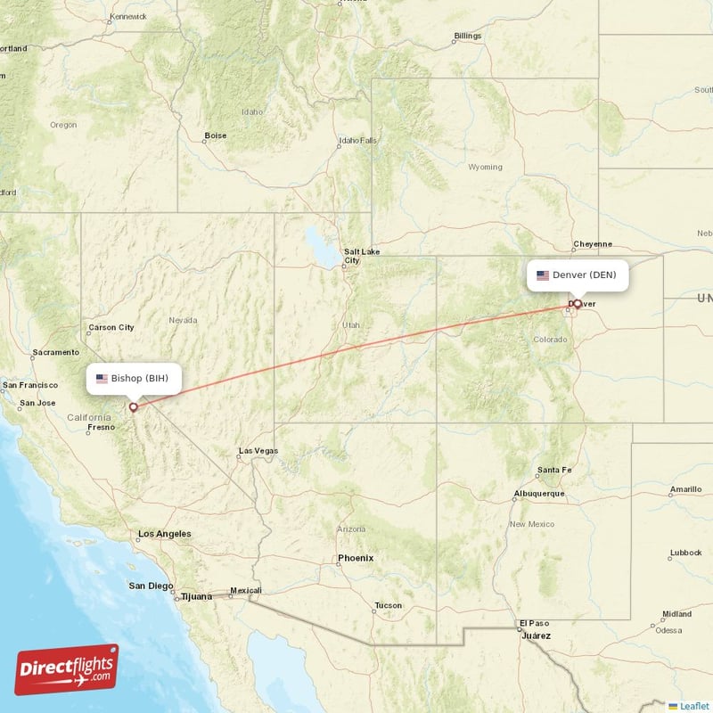 BIH - DEN route map