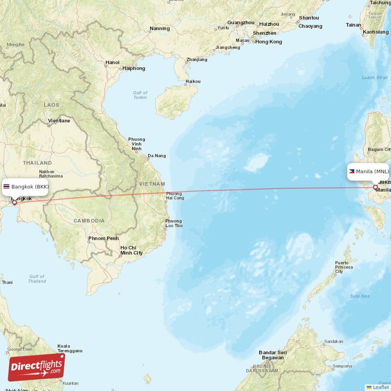 BKK - MNL route map