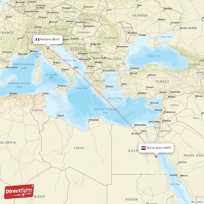 BLQ - RMF route map