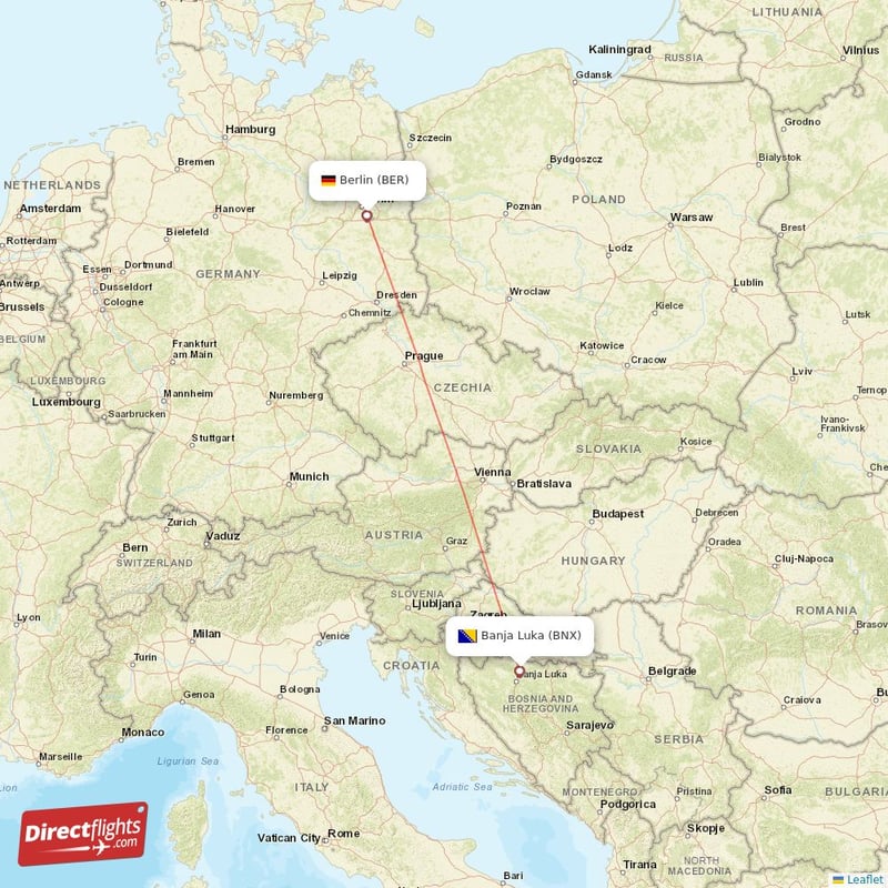 BNX - BER route map