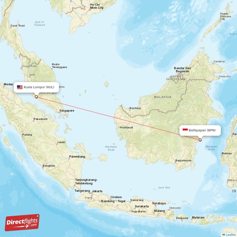 BPN - KUL route map