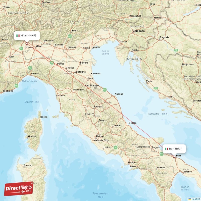 BRI - MXP route map