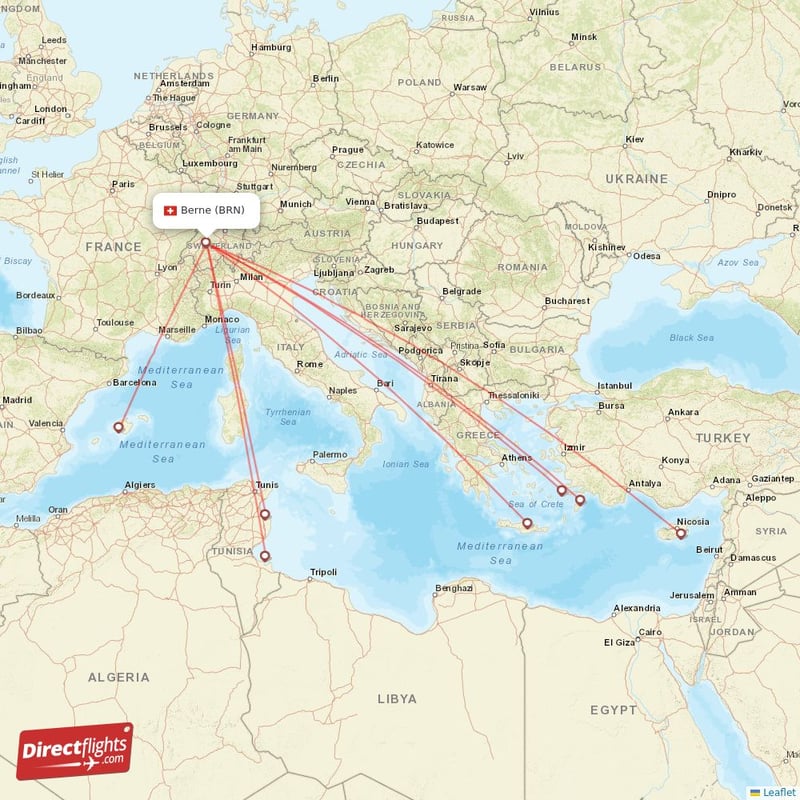 Direct flights from Berne 8 destinations BRN, Switzerland