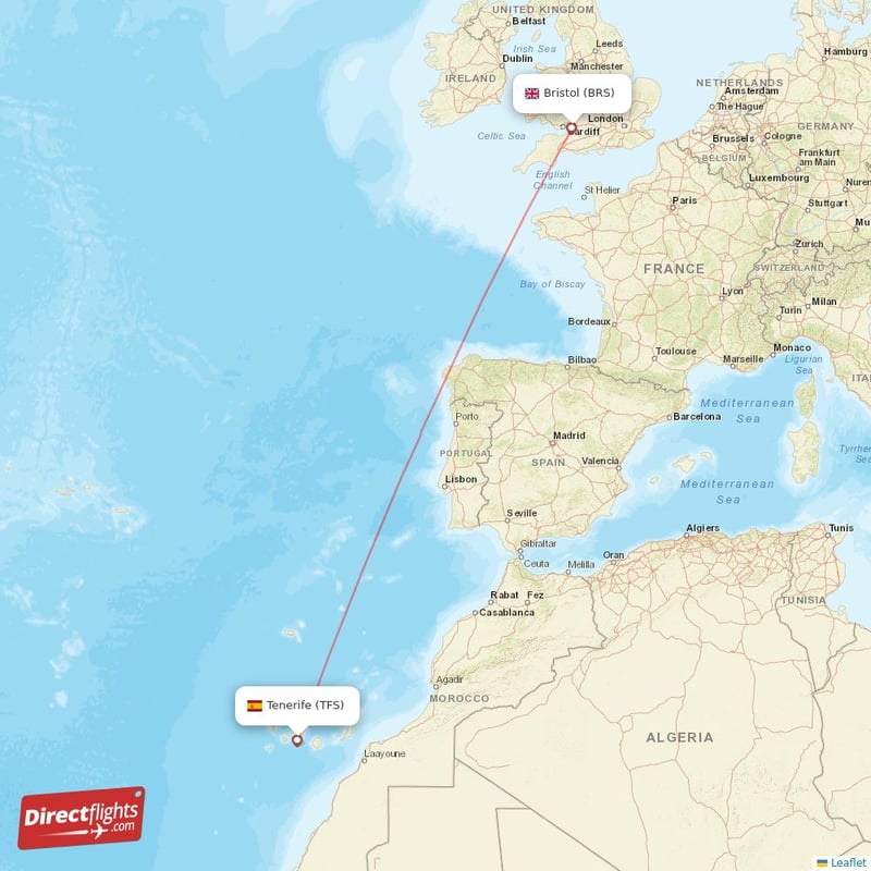 Direct flights from Bristol to Tenerife BRS to TFS non stop