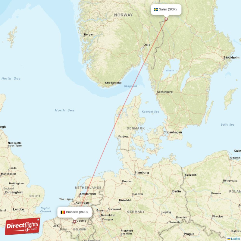 BRU - SCR route map