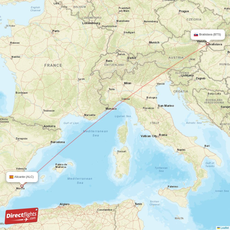 BTS - ALC route map