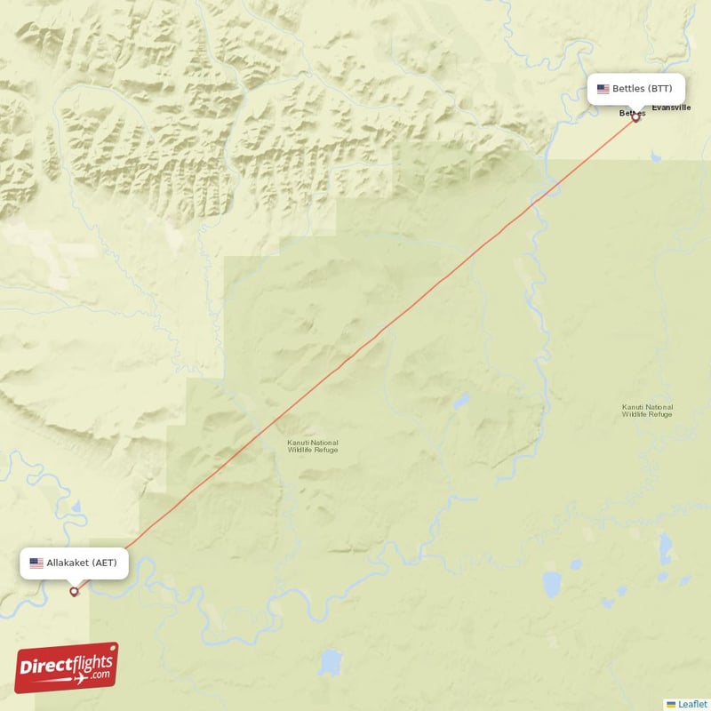 AET - BTT route map