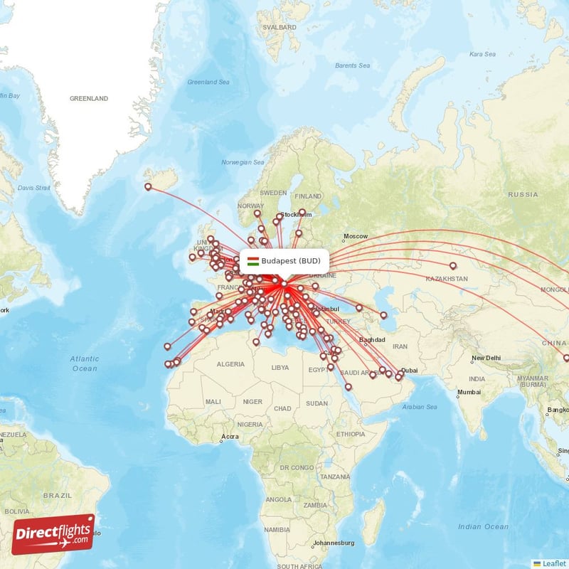 Direct flights from Budapest 128 destinations BUD Hungary