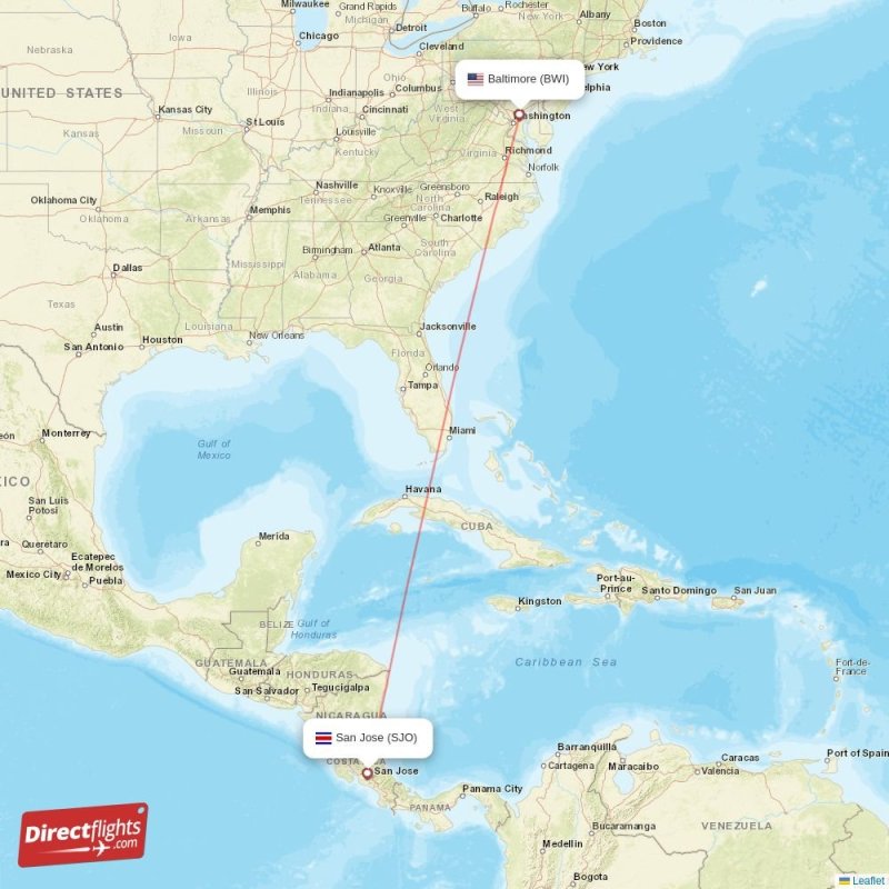 direct-flights-from-baltimore-to-san-jose-bwi-to-sjo-non-stop