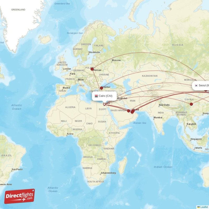 CAI - ICN route map