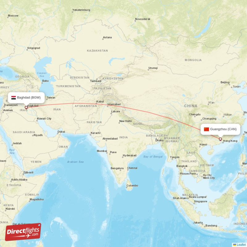 CAN - BGW route map