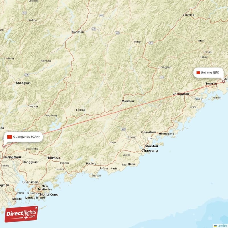 CAN - JJN route map