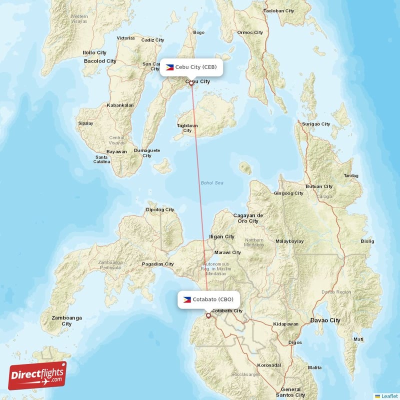 CEB - CBO route map