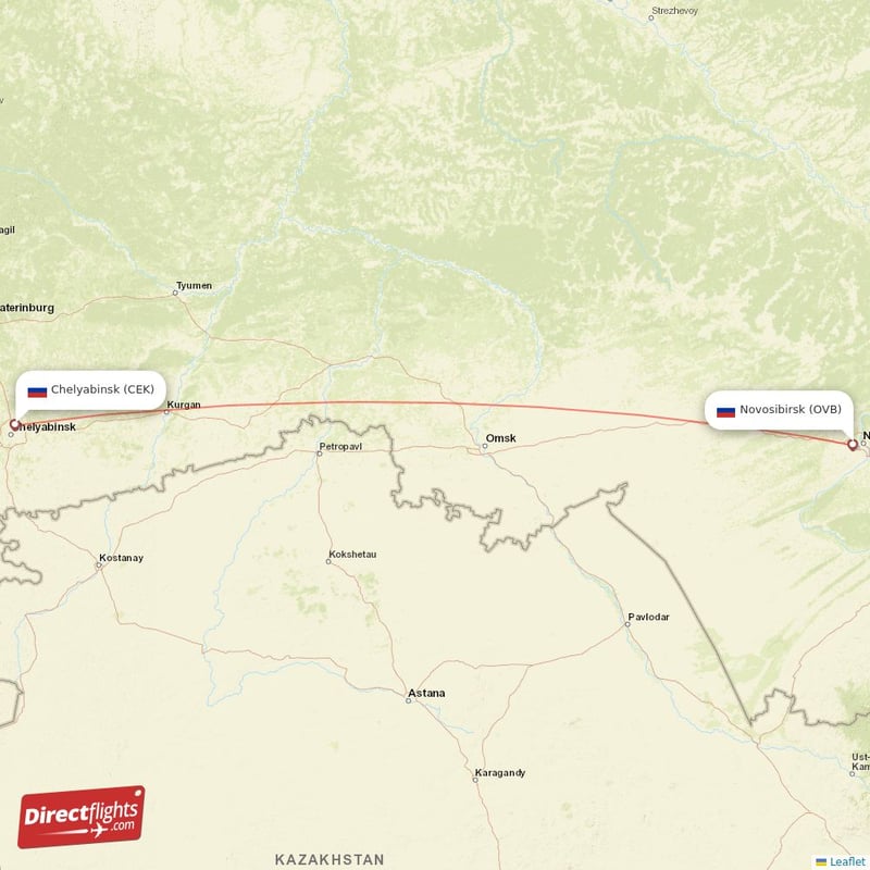 CEK - OVB route map