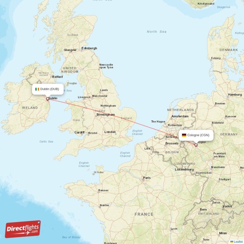 CGN - DUB route map