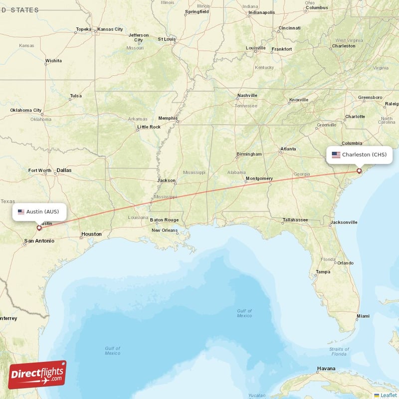 Direct flights from Charleston to Austin, CHS to AUS nonstop