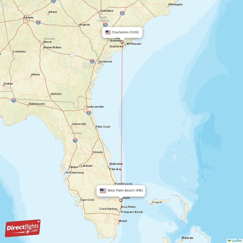 CHS - PBI route map