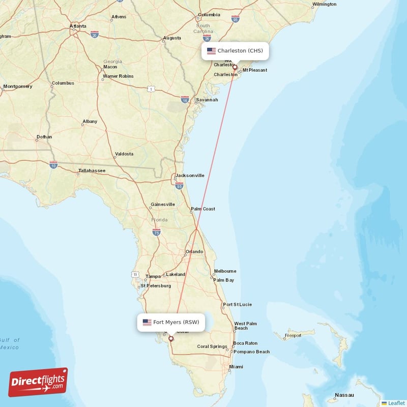 CHS - RSW route map
