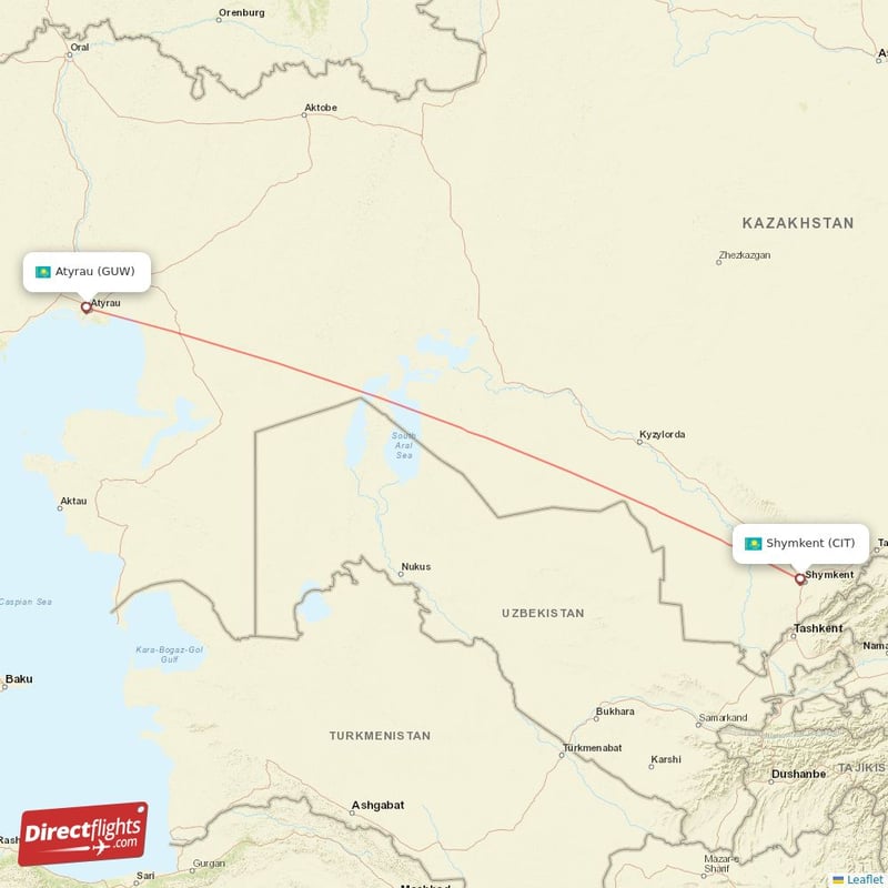 CIT - GUW route map