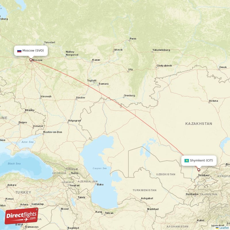 CIT - SVO route map