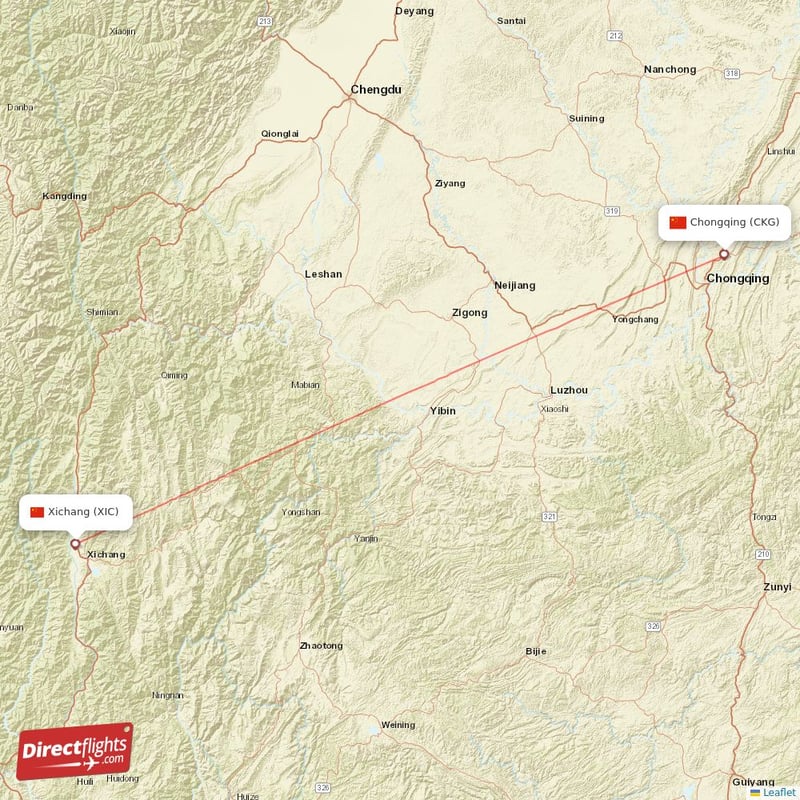 CKG - XIC route map