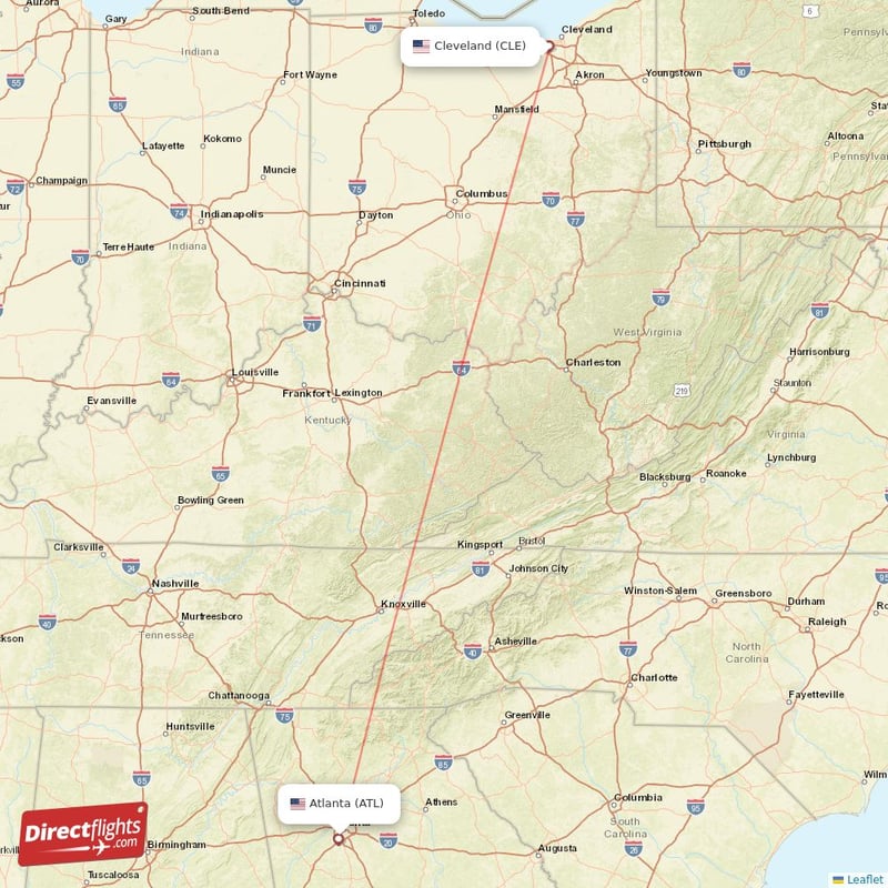 Direct flights from Cleveland to Atlanta CLE to ATL non stop