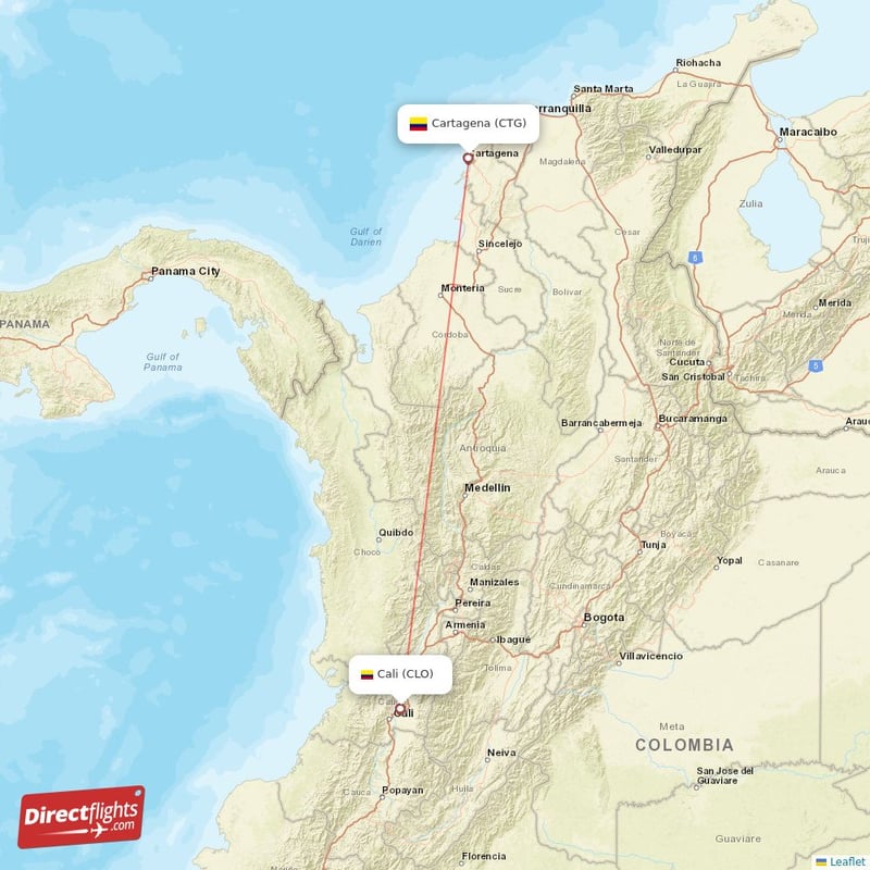 CLO - CTG route map