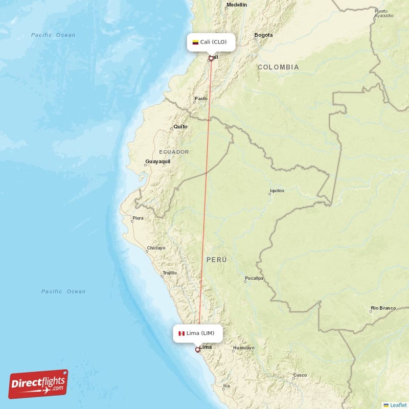 CLO - LIM route map