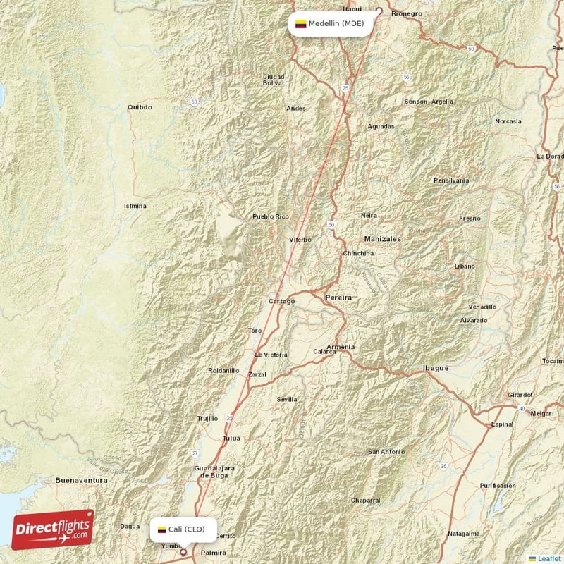 CLO - MDE route map