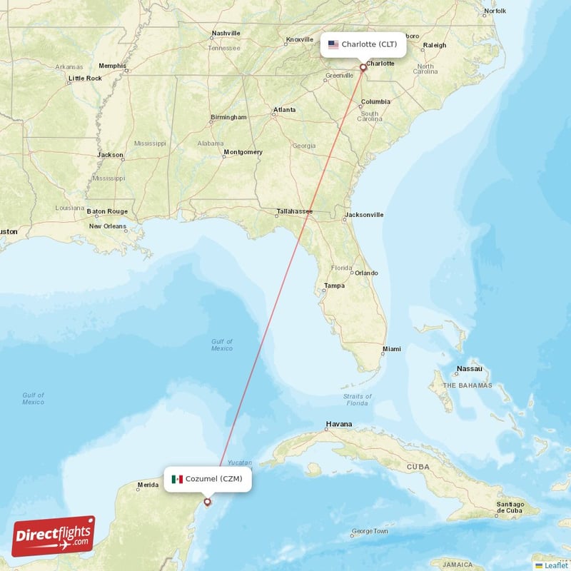 CLT - CZM route map