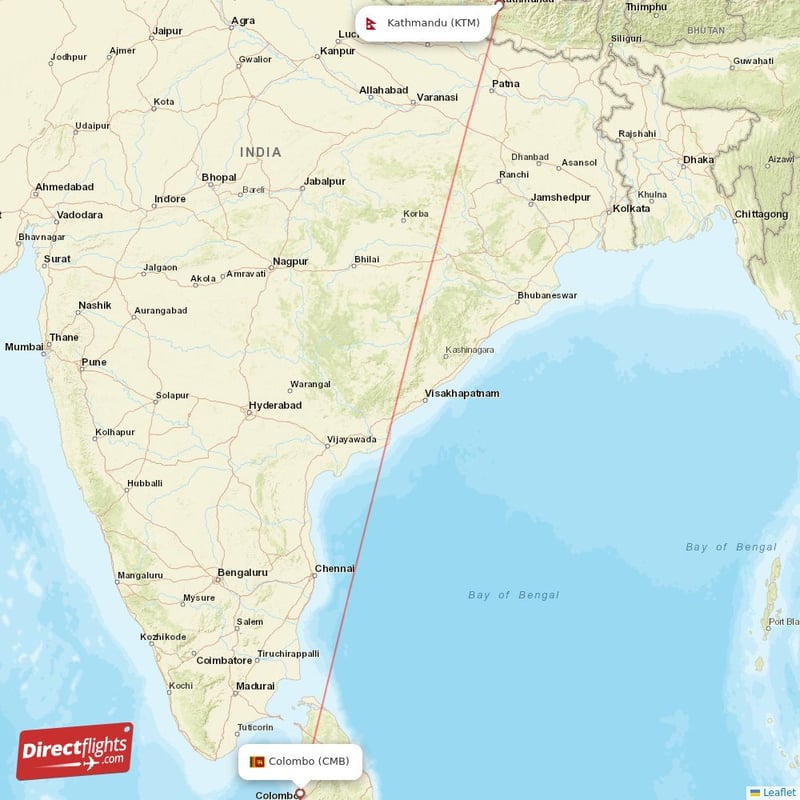 CMB - KTM route map