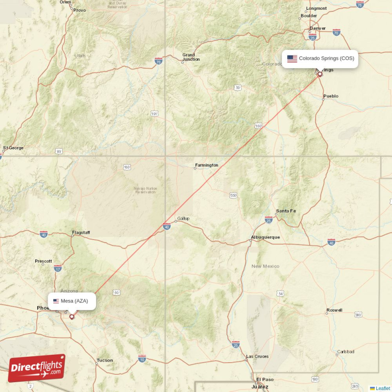 COS - AZA route map