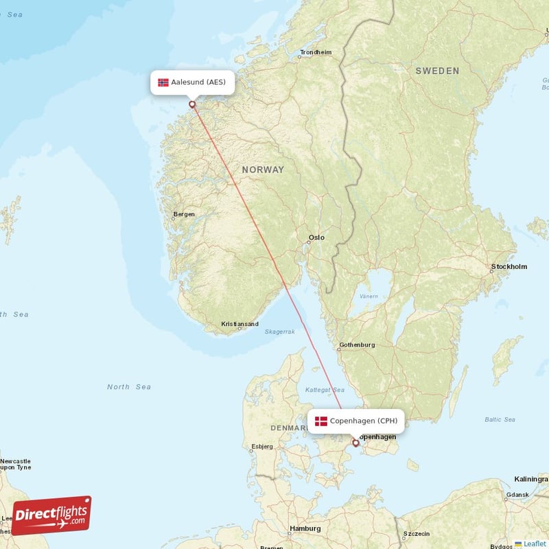 CPH - AES route map