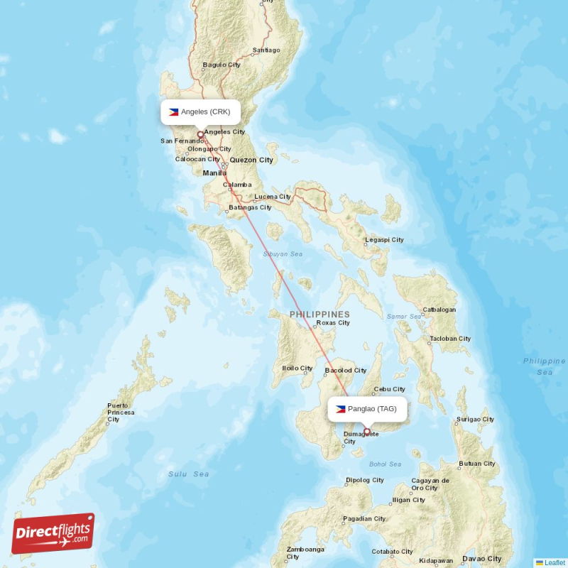 Direct flights from Angeles to Panglao, CRK to TAG non-stop ...