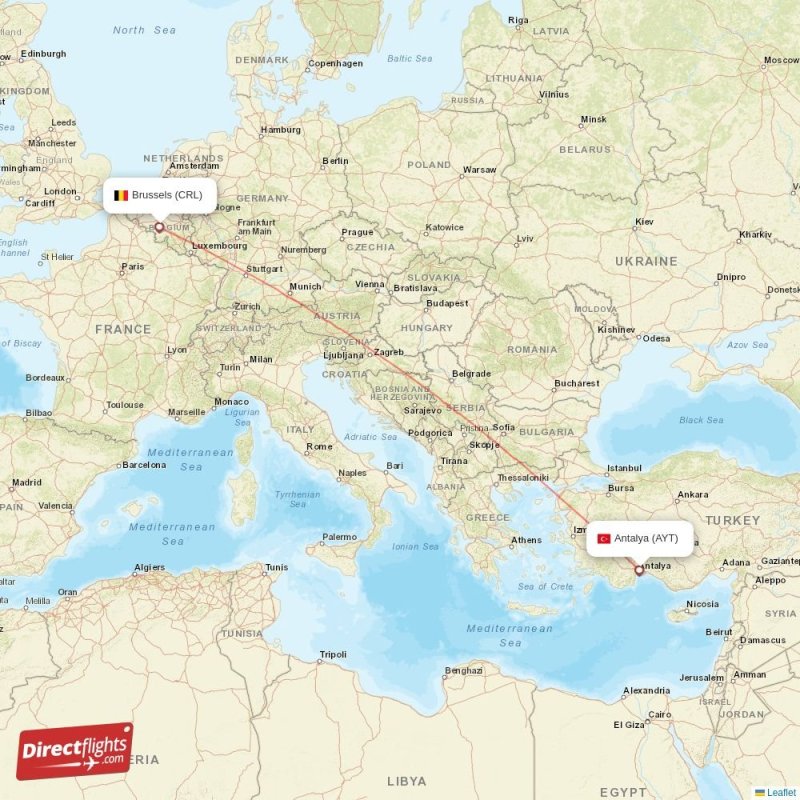 CRL - AYT route map