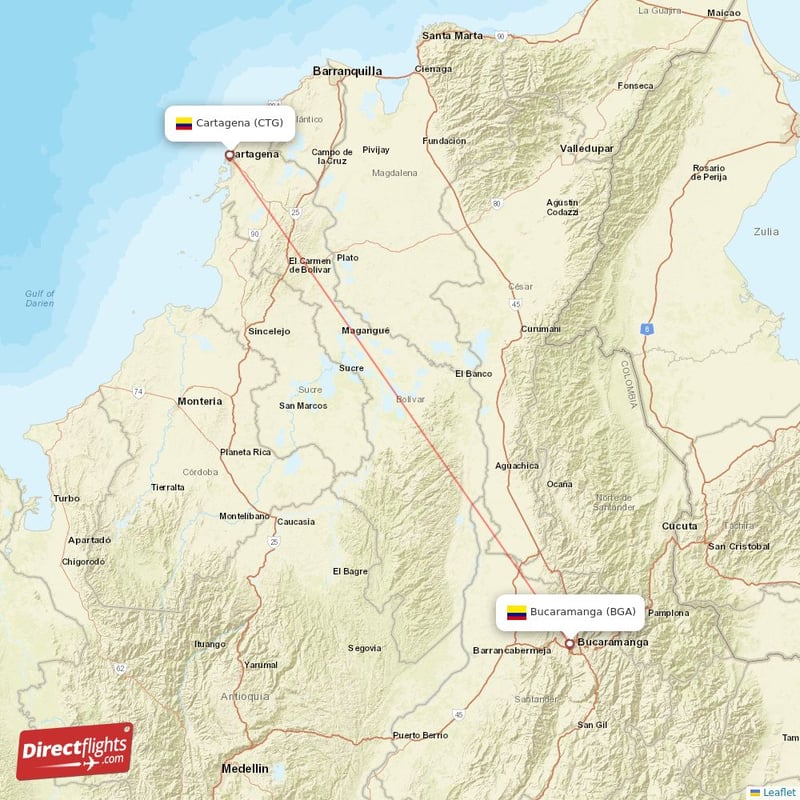 CTG - BGA route map