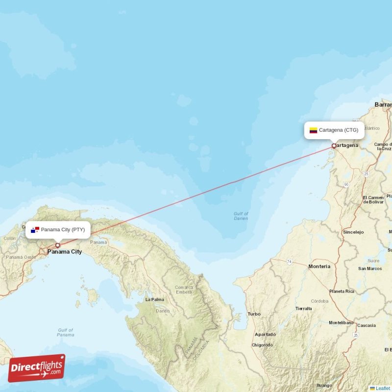 Direct flights from Cartagena to Panama City, CTG to PTY nonstop